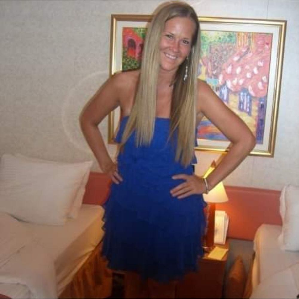 Royal blue ruffle dress - Picture 5 of 9